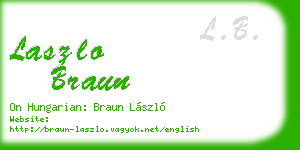 laszlo braun business card