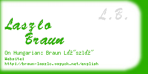 laszlo braun business card